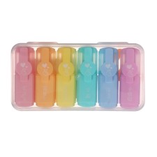 A set of markers of textbooks of 6 colors, in a plastic pencil case