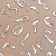 Nail stickers "glare", voluminous, silver color