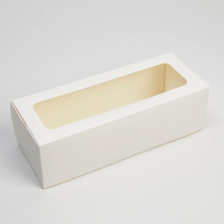 Confectionery packaging, a cupcake box with a window, “white”, 26 x 10 x 8 cm