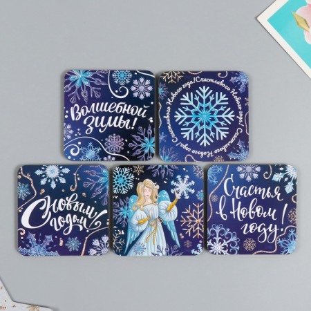 Magnet tree "Snowflakes" 7x7 cm mix 5 types-1