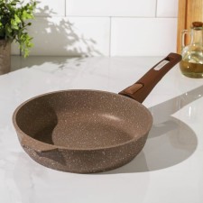 Granite Brown pan, D = 24 cm, anti -stick coating, removable handle, color mix