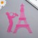The phosphorus sticker "Eiffel Tower and Saxophonist" with adhesive. Podush. set 2 pcs Mix 29.5x25 cm 788219