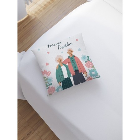 Decorative pillowcase "Forever together", on a zipper, size 45x45 cm-1