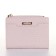 Women's wallet on the button, pink color