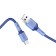 Hoco X65, microUSB - USB, 2.4 A, 1 m, tpe braid, blue