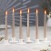 A set of antique candles, 1.9x 20 cm, 6 pieces, champagne