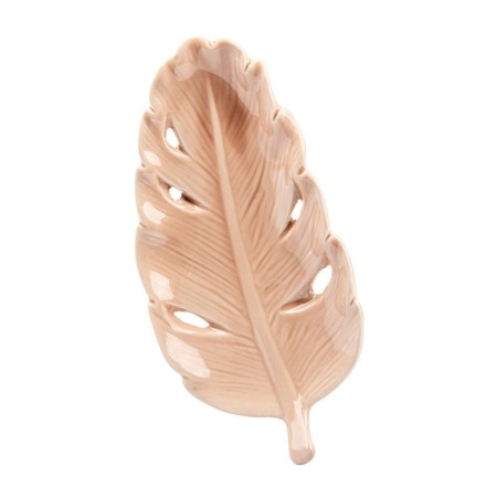 Decorative ceramic dish "Leaf", 21 × 11 × 3.9 cm, beige color