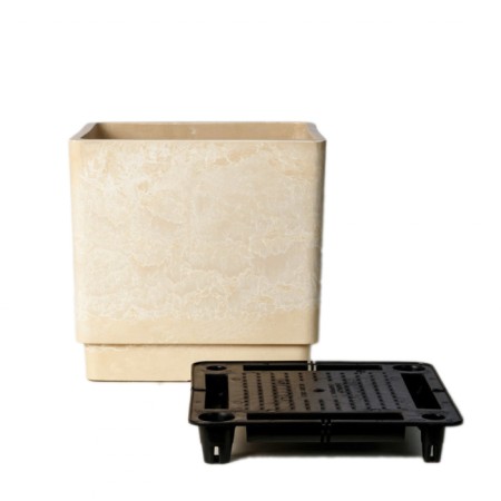 Kashpo for flowers and plants, sand 20x20x20cm, 6.5l-1