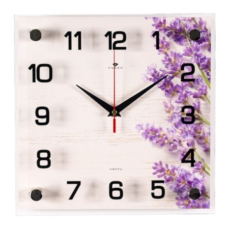 Wall clock, interior "lavender", silent, 25 x 25 cm, aa