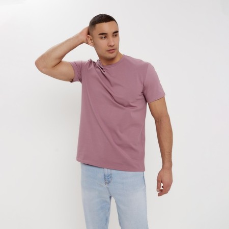 Men's T-shirt Minaku Regular Fit: Purple color, rn 52-4