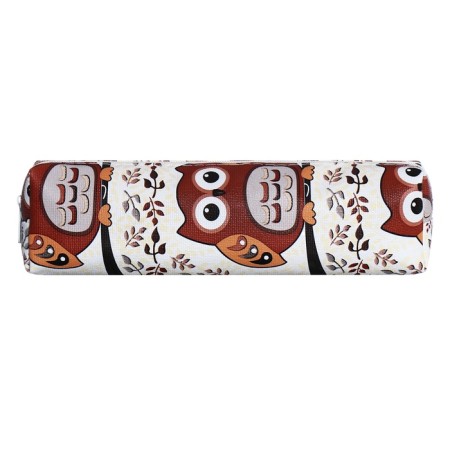 School Penal on the zippe of Calligrata "Owls", brown-1