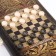Backgammon "lion and tiger", wooden board 40 x 40 cm, with a field for playing checkers