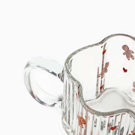 New Year. Glass mug "Gingerbread Man", 260 ml-2