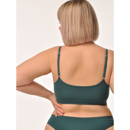 Female top on adjustable straps with mirey top with cup cups, size 52-54, emerald color-2