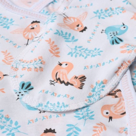 Kit for newborns, white color/birds, height 62 cm-2