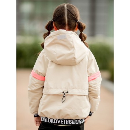 Куртка-бомбер для девочки, рост 134 см, цвет экрю-5