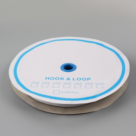 Velcro "loop", on an adhesive basis, 20 mm × 25 ± 1 m, black color-1