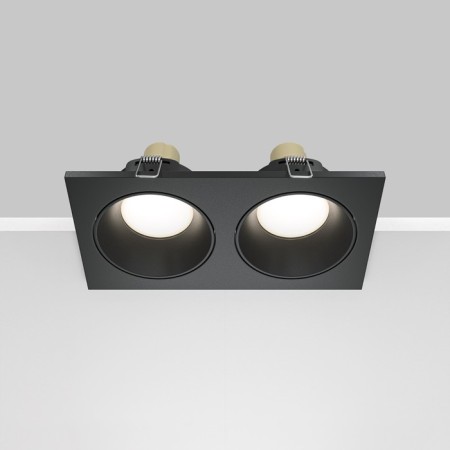 The built-in lamp Technical DL033-2-02B, 2x50W, 17x9x3.6 cm, GU10, black color-4