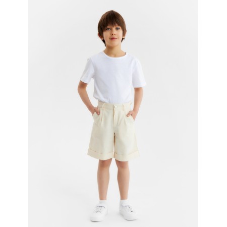 Shorts for a boy, minku, beige color, height 140 cm-1