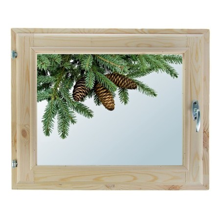 Window, 40 × 60cm, "spruce branch", single -chamber double -glazed window