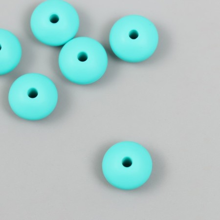 Busina silicone "flattened" turquoise-green d = 1.2 cm