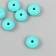 Busina silicone "flattened" turquoise-green d = 1.2 cm