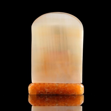 The icon "Holy Luke", with a candlestick, selenite-2