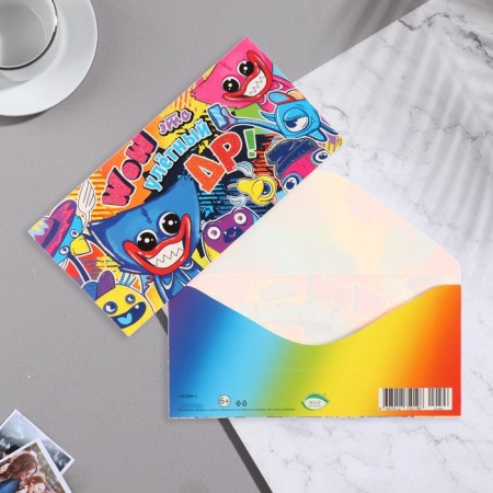Money envelope "Field DR!" Glitter, Congrev, Monsters, 16.8x8.3 cm-1