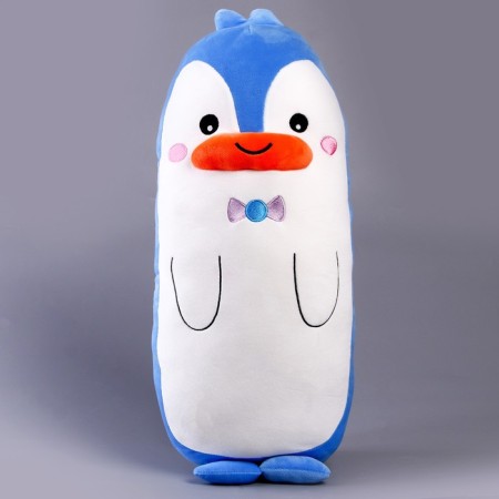 Soft toy-podushka "Penguin with a bow", 50 cm, white-blue color-5