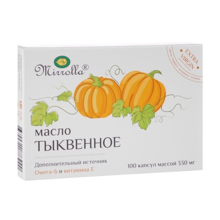 Pumpkin oil "Mirolla", 100 capsules