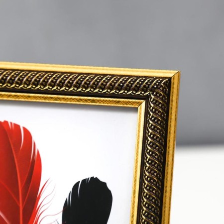 Photo frame plastic 10x15 cm "Golden spiral on black" 17.8x12.8 cm-2