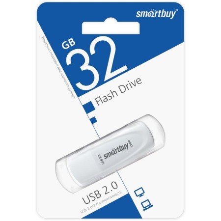 Flash drive Smartbuy 032GB3SCW, 32 GB, USB3.0, th Up to 100 Mb/s, PBLS up to 40 Mb/s, white-2