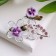 Brooch "Flower branch" duet, purple color in silver