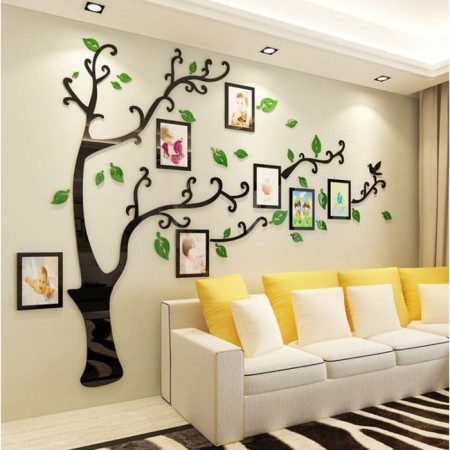 Interior stickers with photo frames "Family tree", decor on the wall, panel 110 x 140 cm-3