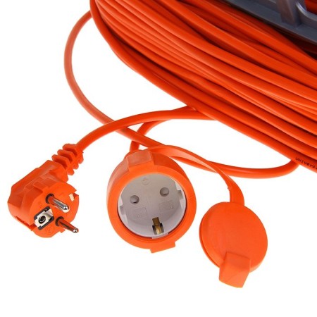 An extension cord on the frame USh-10, 40 m, with salary, PVS 3x0.75, IP54, sockets with a lat. lid-1