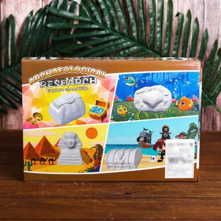 Set of archaeologist "Mollusk", series: 4 briquettes, hammer, chisel-2