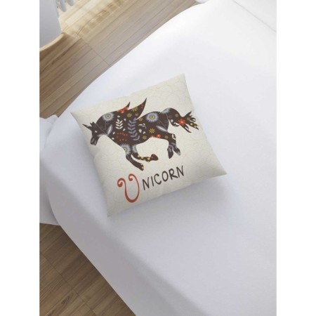 Decorative pillowcase "Unicorn in patterns", on a zipper, size 45x45 cm-1