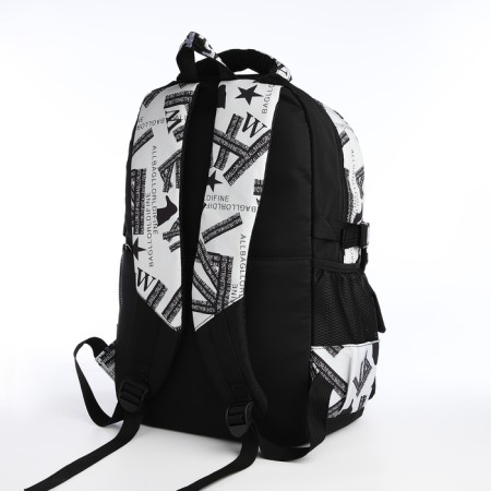 School backpack on lightning, 5 pockets, black/gray color-3
