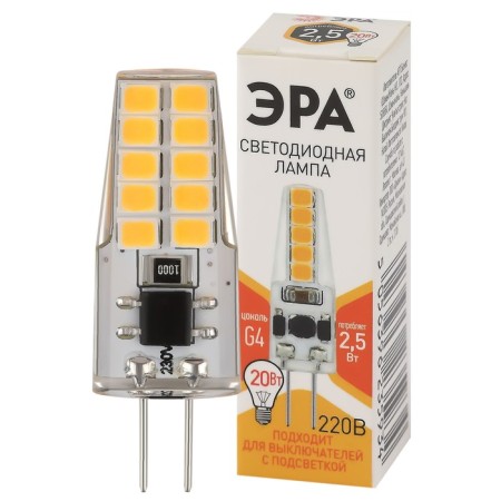 LED LED era Standard "Capsula", 2.5 W, G4, 200 lm, 2700k, glow warm white