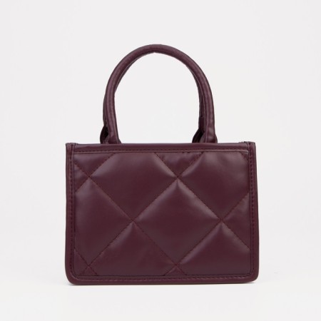 Bag Women's Tout with zipper, burgundy color
