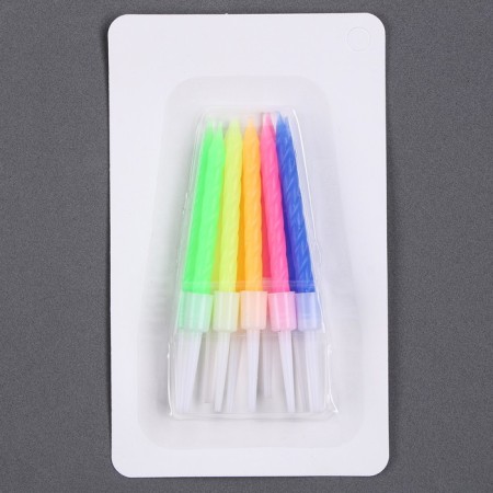 Set for decorating the cake: Topper "Happy Birthday", 1 pc., 10 candles-5