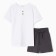 Set for a boy (T -shirt, shorts) minku white color/graphite, height 140