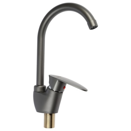 Zein Z3667 kitchen mixer, single-leaf, pour height 23 cm, ABS plastic, graphite-3