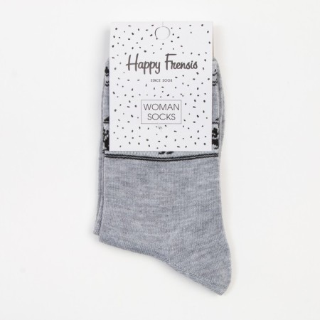 Women's socks, gray color, size 23-25-4