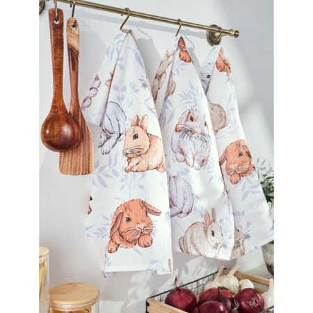 A set of towels of kitchen kawaiii, size 45x60 cm, color multicolor-3