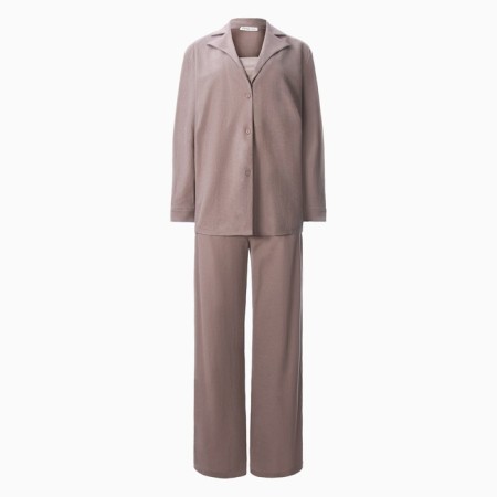 Female set (shirt, trousers, top) KAFTAN "BASE" p. 48, coffee-2