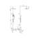 Shower system Accoona A8301, with a tropical shower, stainless steel, color satin