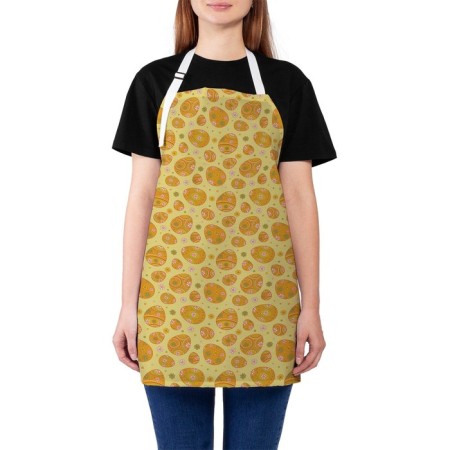 Apron of a kitchen with a photo print "Flower Easter", adjustable, size OS