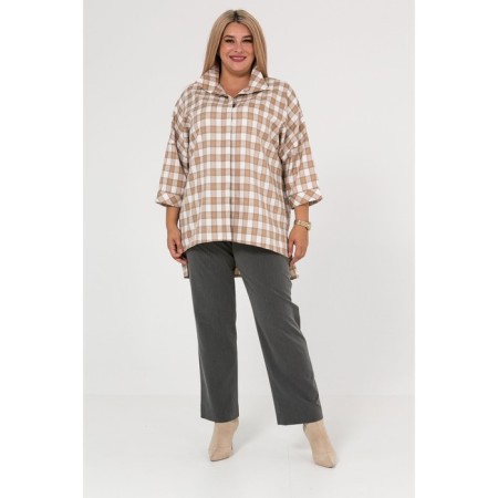 Female shirt, size 56, beige color-1