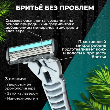 Broken machine + 10 interchangeable cassettes with 3 blades with a moisturizing strip-1